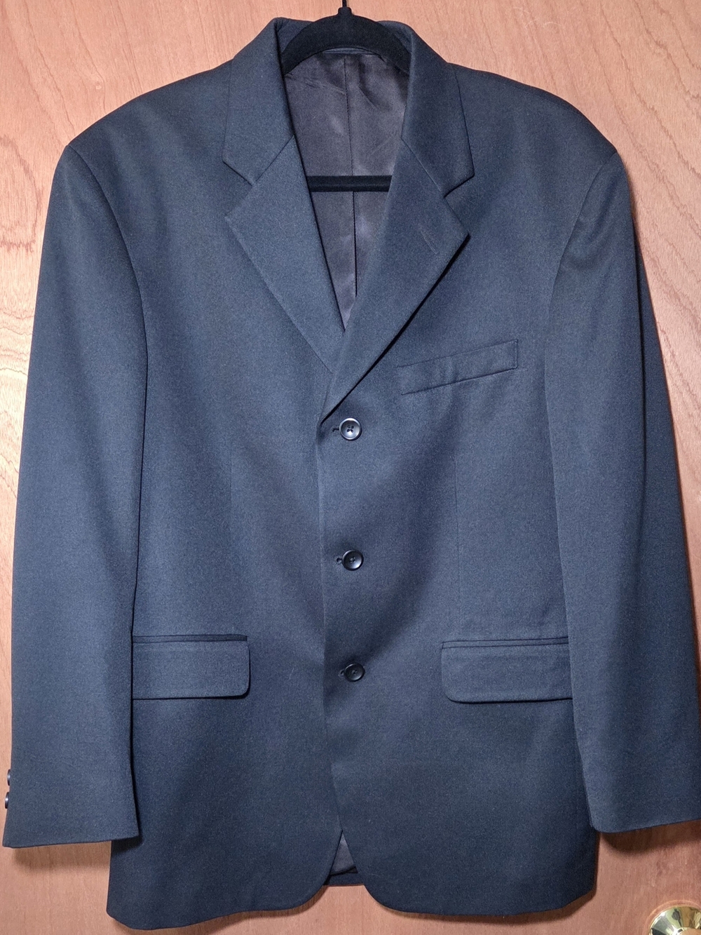 J Ferrar Men's Classic Black Blazer - Tailored Single-Breasted Jacket 38 S